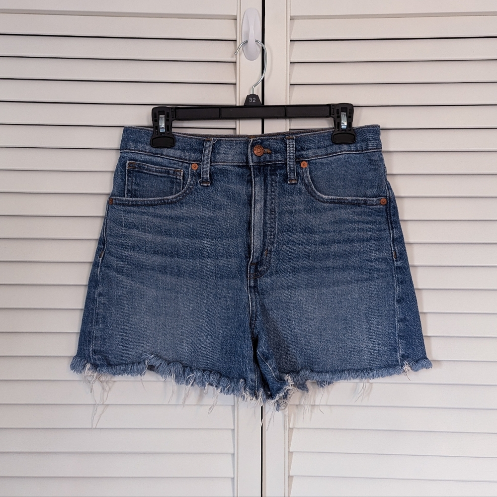 Madewell High-Rise Denim Jean Shorts with Raw Hem